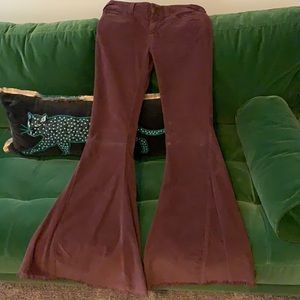 FP corduroy float on flare jeans